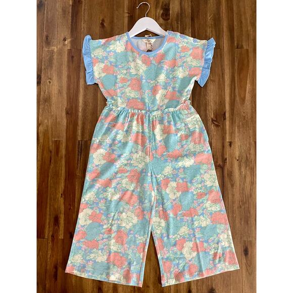 NWT Matilda Jane Dream Chasers Sleeveless Far Out Floral Knit Romper Blue Cotton - Picture 2 of 7